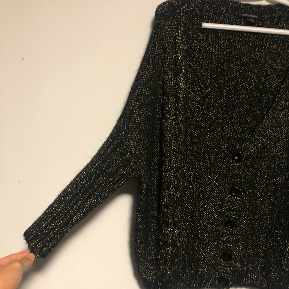 GED Longdon Knit Cardigan V-neck Long Sleeve Ribbed Vegan Fibres Medium C - Picture 3 of 8